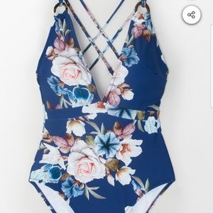 Blue Floral One-piece